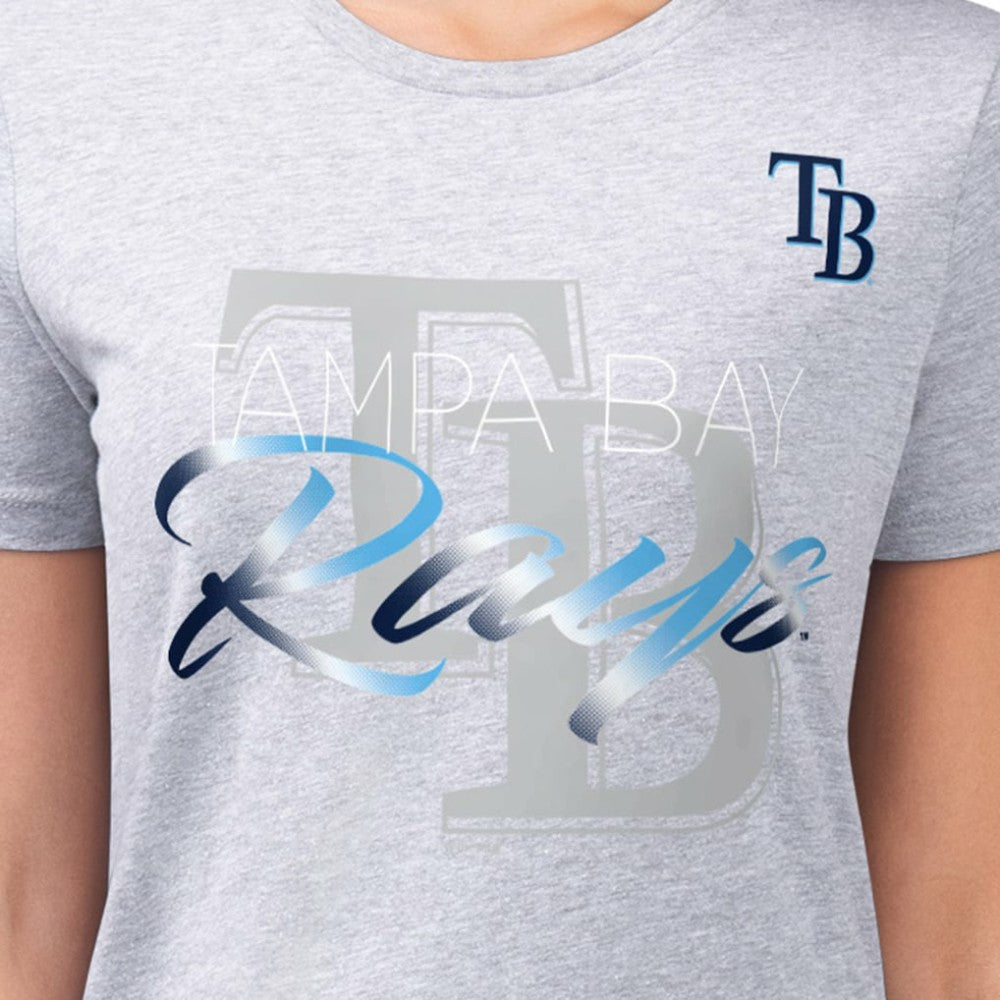 Tampa Bay Rays G-III 4Her by Carl Banks Women's Super-Slim Fit Lightweight Shadow Logo Graphic T-Shirt | MLB On Sale
