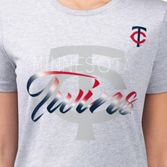 Minnesota Twins G-III 4Her by Carl Banks Women's Super-Slim Fit Lightweight Shadow Logo Graphic T-Shirt | MLB On Sale
