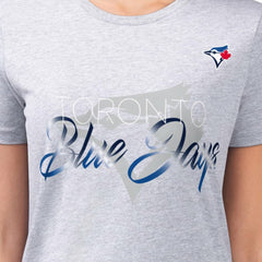 Toronto Blue Jays G-III 4Her by Carl Banks Women's Super-Slim Fit Lightweight Shadow Logo Graphic T-Shirt | MLB New