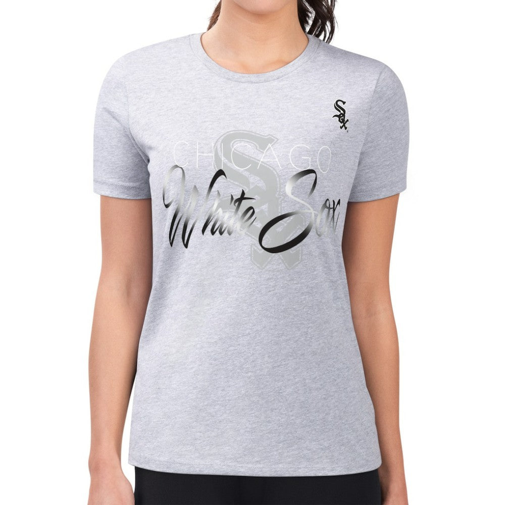 Chicago White Sox G-III 4Her by Carl Banks Women's Super-Slim Fit Lightweight Shadow Logo Graphic T-Shirt | MLB Near me