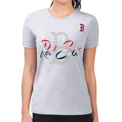 Boston Red Sox G-III 4Her by Carl Banks Women's Super-Slim Fit Lightweight Shadow Logo Graphic T-Shirt | MLB On Sale