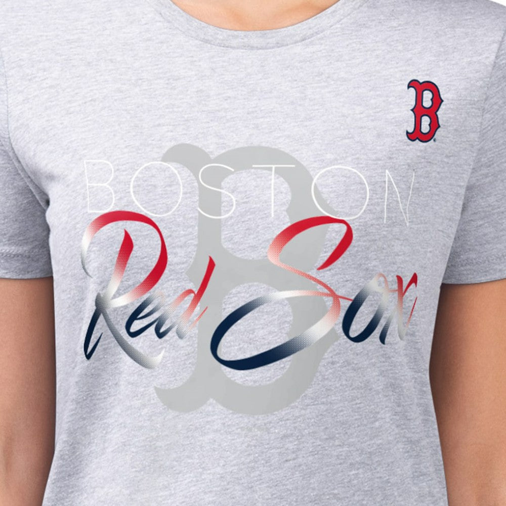 Boston Red Sox G-III 4Her by Carl Banks Women's Super-Slim Fit Lightweight Shadow Logo Graphic T-Shirt | MLB On Sale