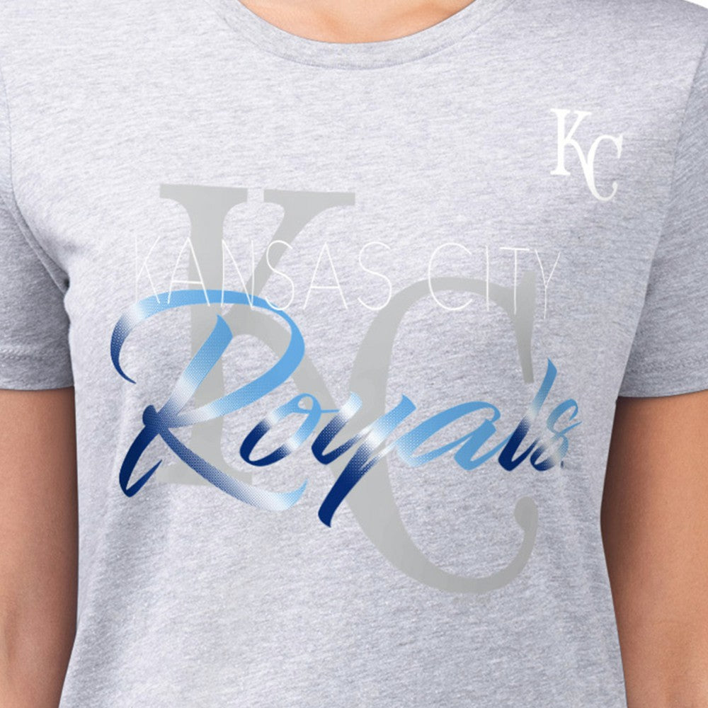 Kansas City Royals G-III 4Her by Carl Banks Women's Super-Slim Fit Lightweight Shadow Logo Graphic T-Shirt | MLB For sale