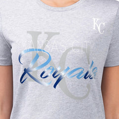 Kansas City Royals G-III 4Her by Carl Banks Women's Super-Slim Fit Lightweight Shadow Logo Graphic T-Shirt | MLB For sale
