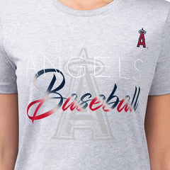 Los Angeles Angels G-III 4Her by Carl Banks Women's Super-Slim Fit Lightweight Shadow Logo Graphic T-Shirt | MLB Shop