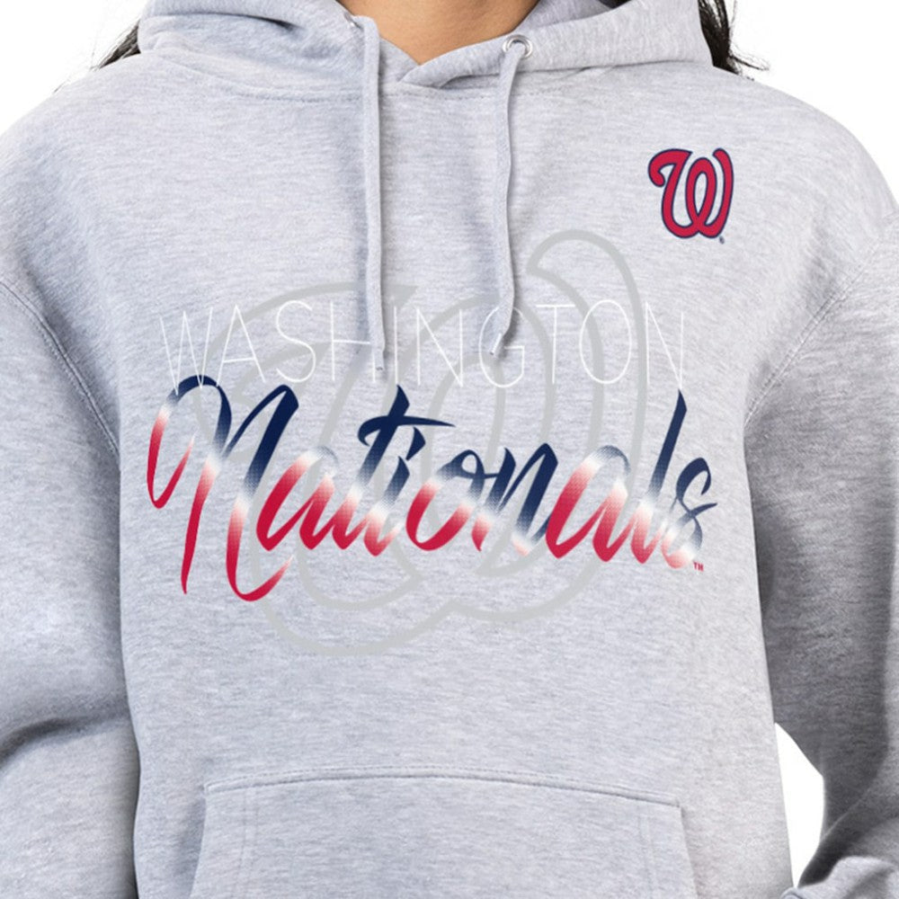Washington Nationals G-III 4Her by Carl Banks Women's Shadow Logo Graphic Pullover Hoodie | MLB Outlet
