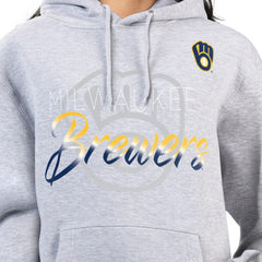 Milwaukee Brewers G-III 4Her by Carl Banks Women's Shadow Logo Graphic Pullover Hoodie | MLB Discount
