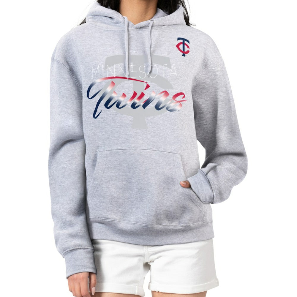 Minnesota Twins G-III 4Her by Carl Banks Women's Shadow Logo Graphic Pullover Hoodie | MLB Discount