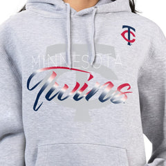Minnesota Twins G-III 4Her by Carl Banks Women's Shadow Logo Graphic Pullover Hoodie | MLB Discount