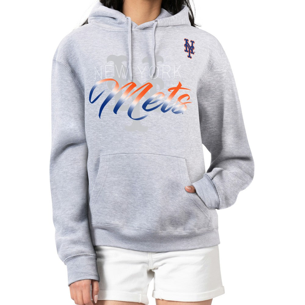 New York Mets G-III 4Her by Carl Banks Women's Shadow Logo Graphic Pullover Hoodie | MLB Outlet