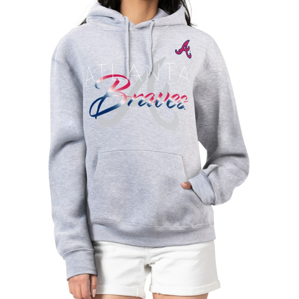 Atlanta Braves G-III 4Her by Carl Banks Women's Shadow Logo Graphic Pullover Hoodie | MLB US