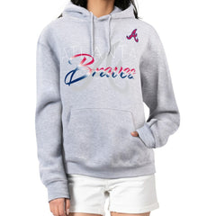 Atlanta Braves G-III 4Her by Carl Banks Women's Shadow Logo Graphic Pullover Hoodie | MLB US