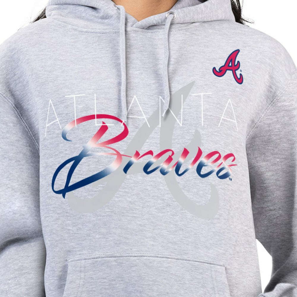 Atlanta Braves G-III 4Her by Carl Banks Women's Shadow Logo Graphic Pullover Hoodie | MLB US