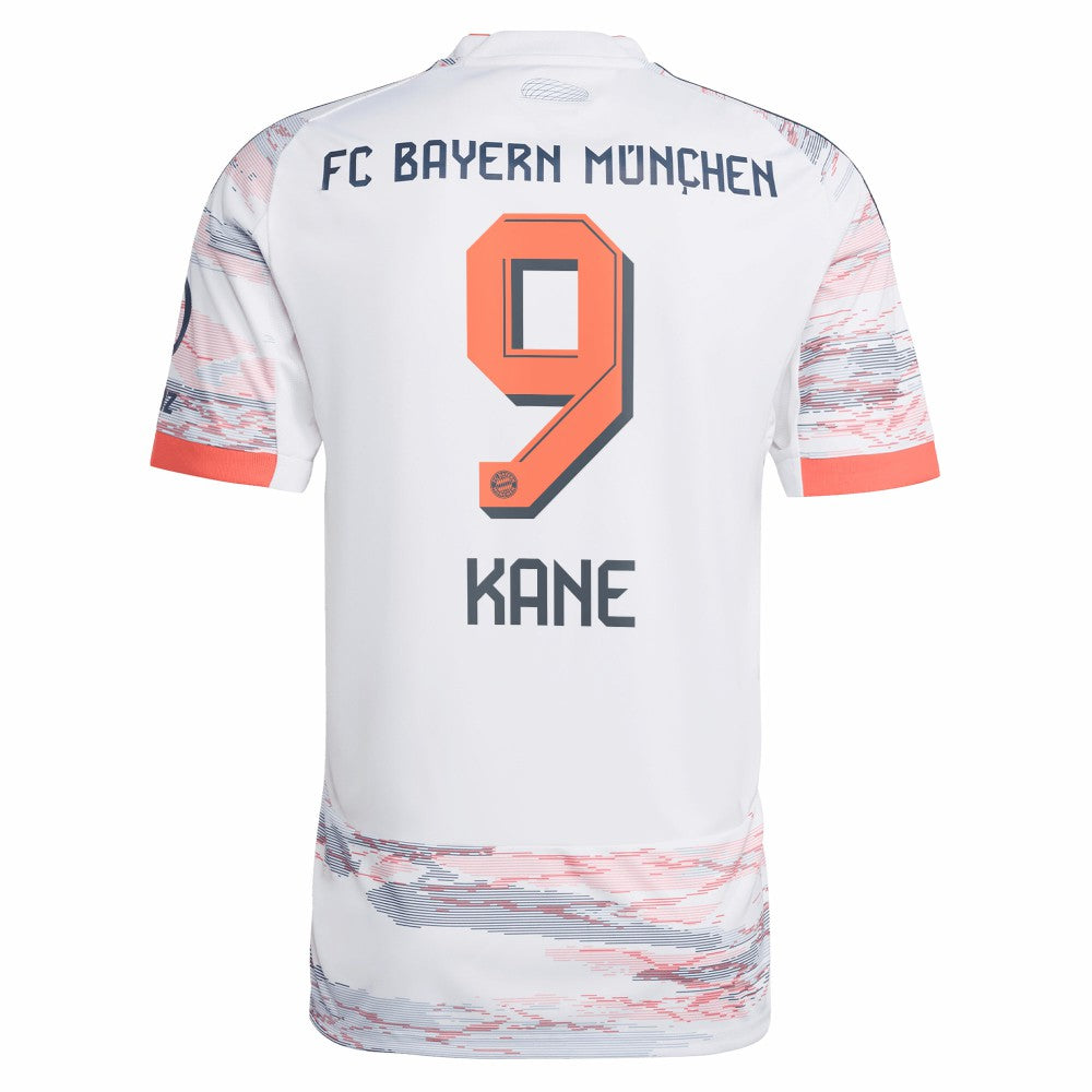Harry Kane Bayern Munich 2025/26 Away Replica Player Jersey White - Adidas