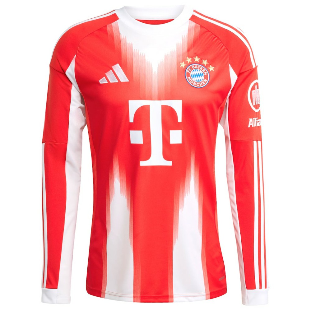 Harry Kane Bayern Munich 2025/26 Home Replica Long Sleeve Jersey Red - Adidas
