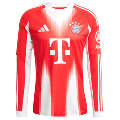 Harry Kane Bayern Munich 2025/26 Home Replica Long Sleeve Jersey Red - Adidas