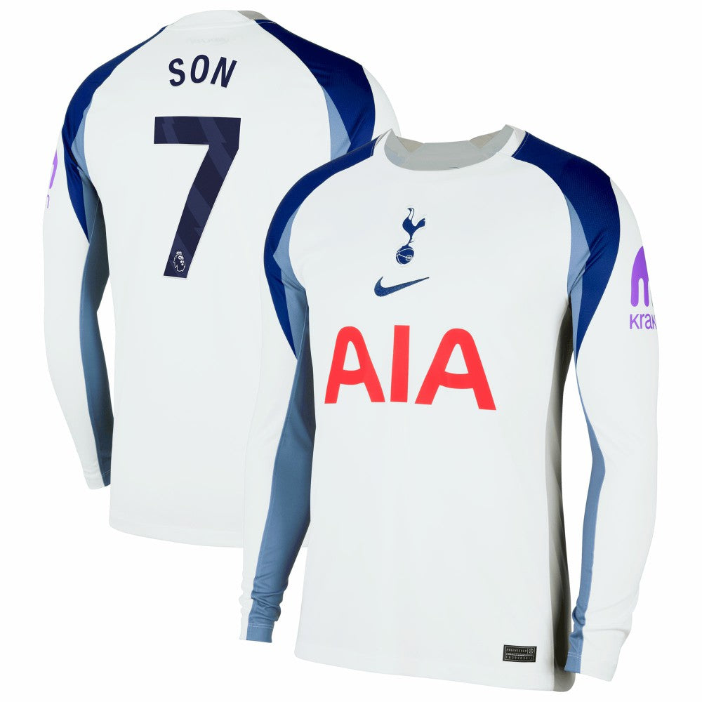 Son Heung-Min Tottenham Hotspur 2025/26 Home Replica Long Sleeve Jersey White - Nike