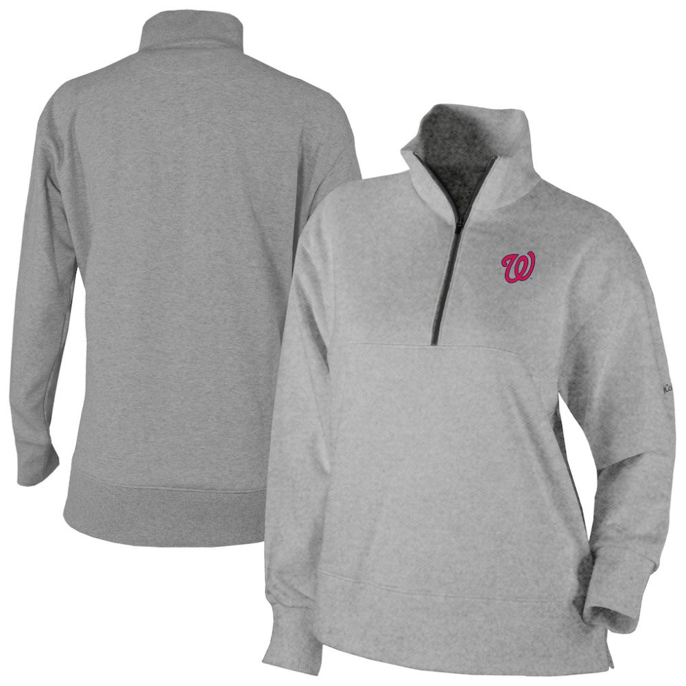 Washington Nationals Columbia Women's Birchwood Hills Quarter-Zip Pullover | MLB Sale