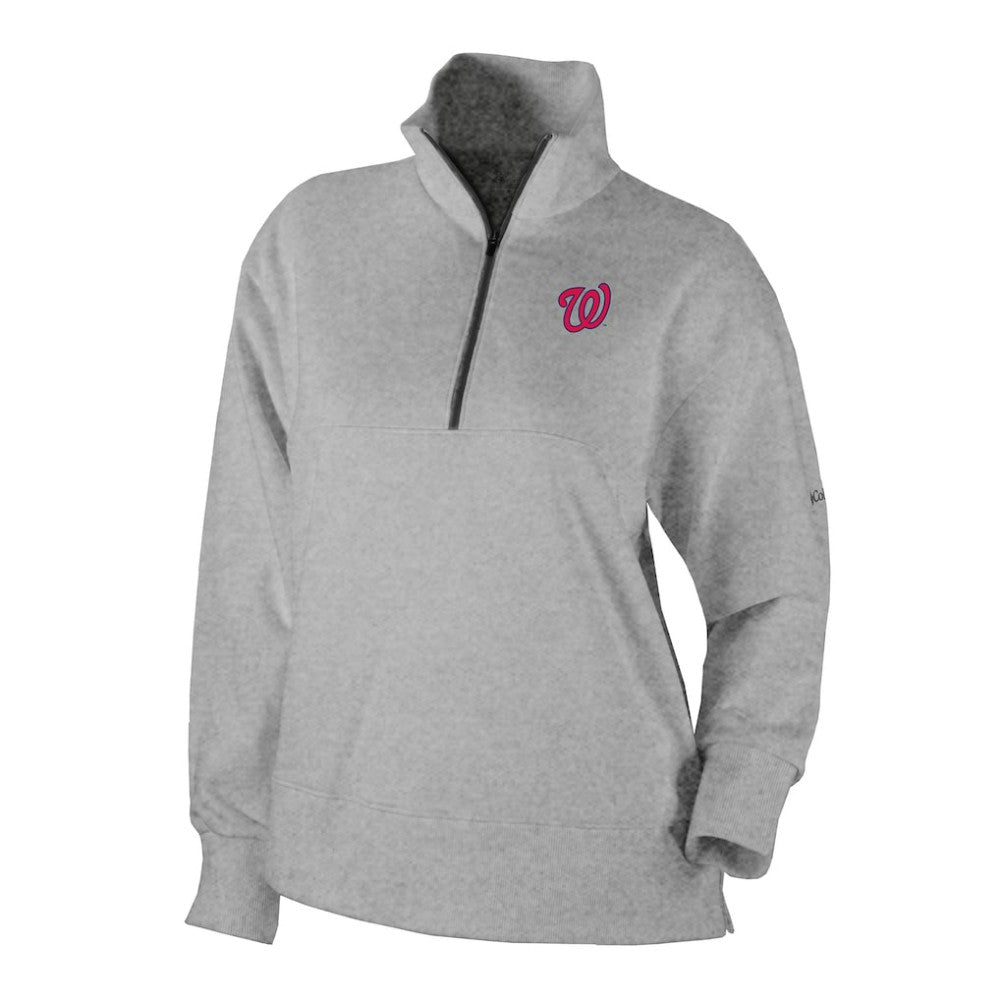 Washington Nationals Columbia Women's Birchwood Hills Quarter-Zip Pullover | MLB Sale