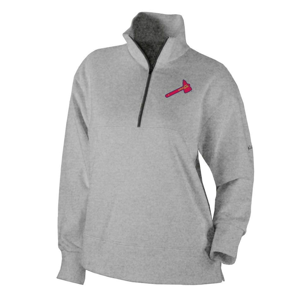 Atlanta Braves Columbia Women's Birchwood Hills Quarter-Zip Pullover | MLB Online