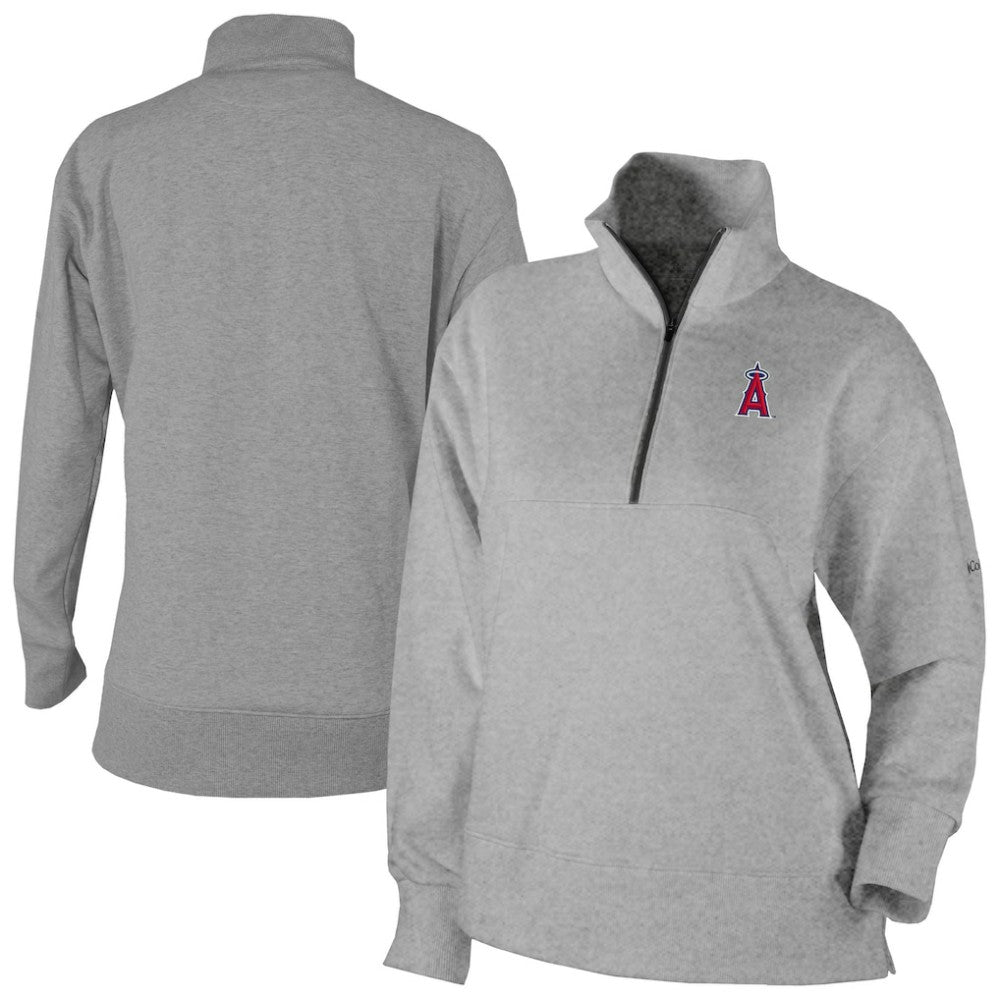 Los Angeles Angels Columbia Women's Birchwood Hills Quarter-Zip Pullover | MLB Discount