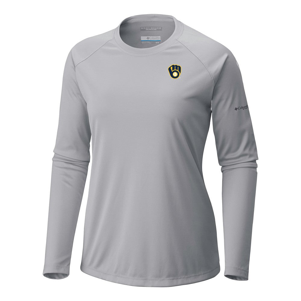 Milwaukee Brewers Columbia Tidal Tee II Long Sleeve T-Shirt | MLB Sale