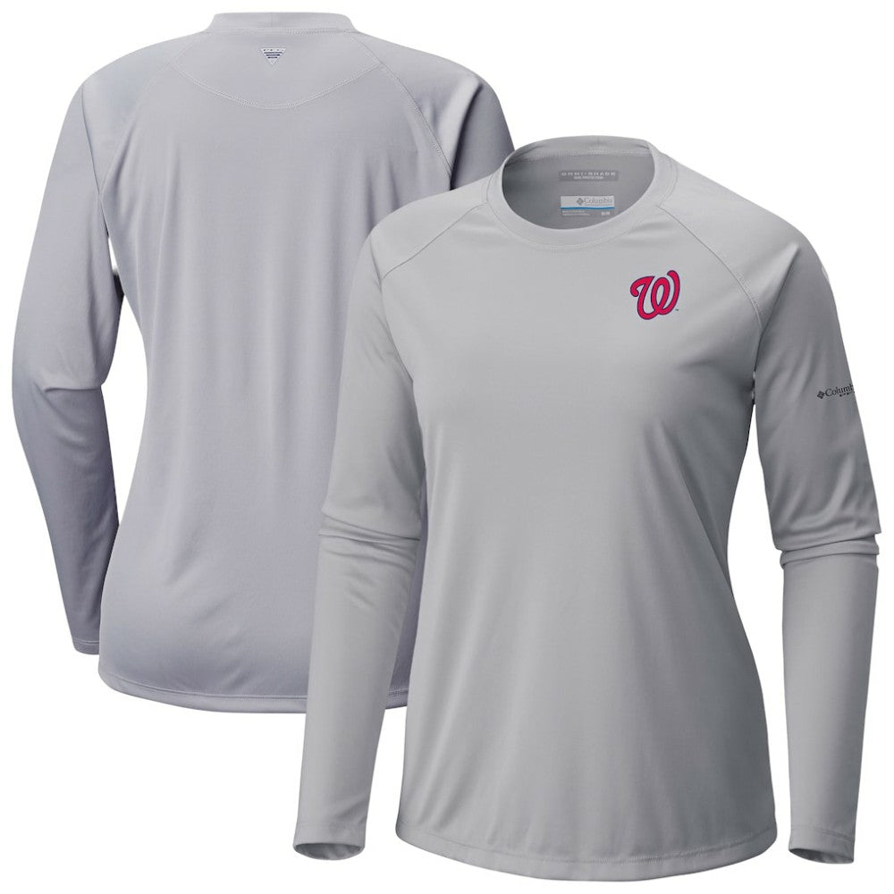 Washington Nationals Columbia Tidal Tee II Long Sleeve T-Shirt | MLB US