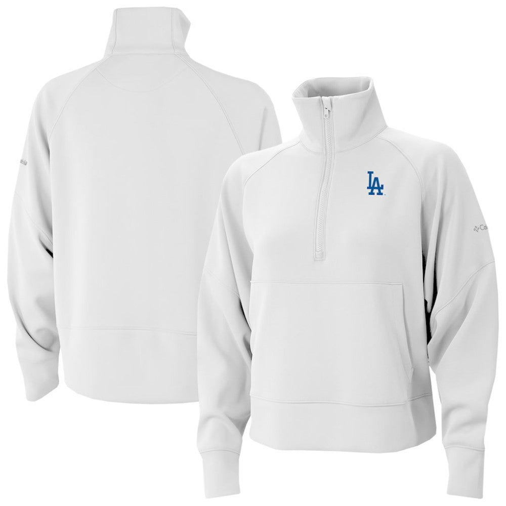 Los Angeles Dodgers Columbia Women's Wickhams Hills Raglan Omni-Wick Quarter-Zip Pullover | MLB On Sale