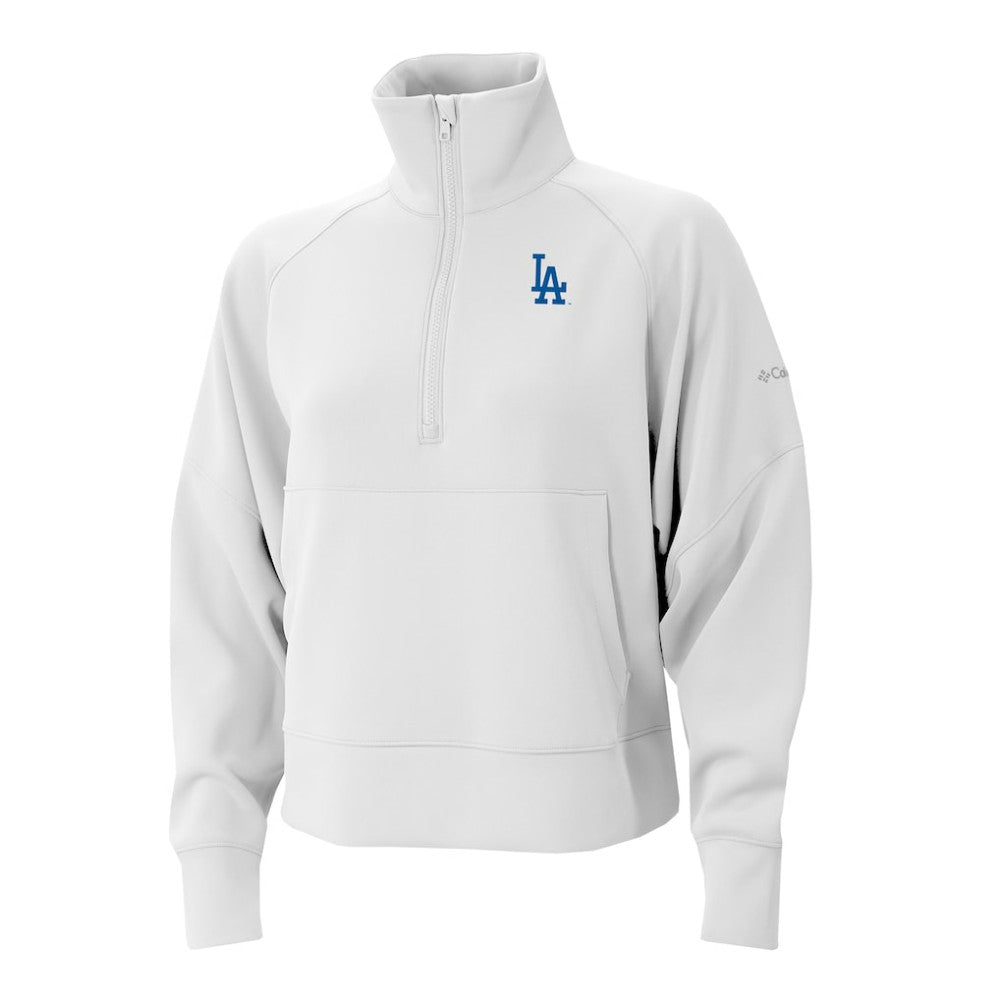 Los Angeles Dodgers Columbia Women's Wickhams Hills Raglan Omni-Wick Quarter-Zip Pullover | MLB On Sale