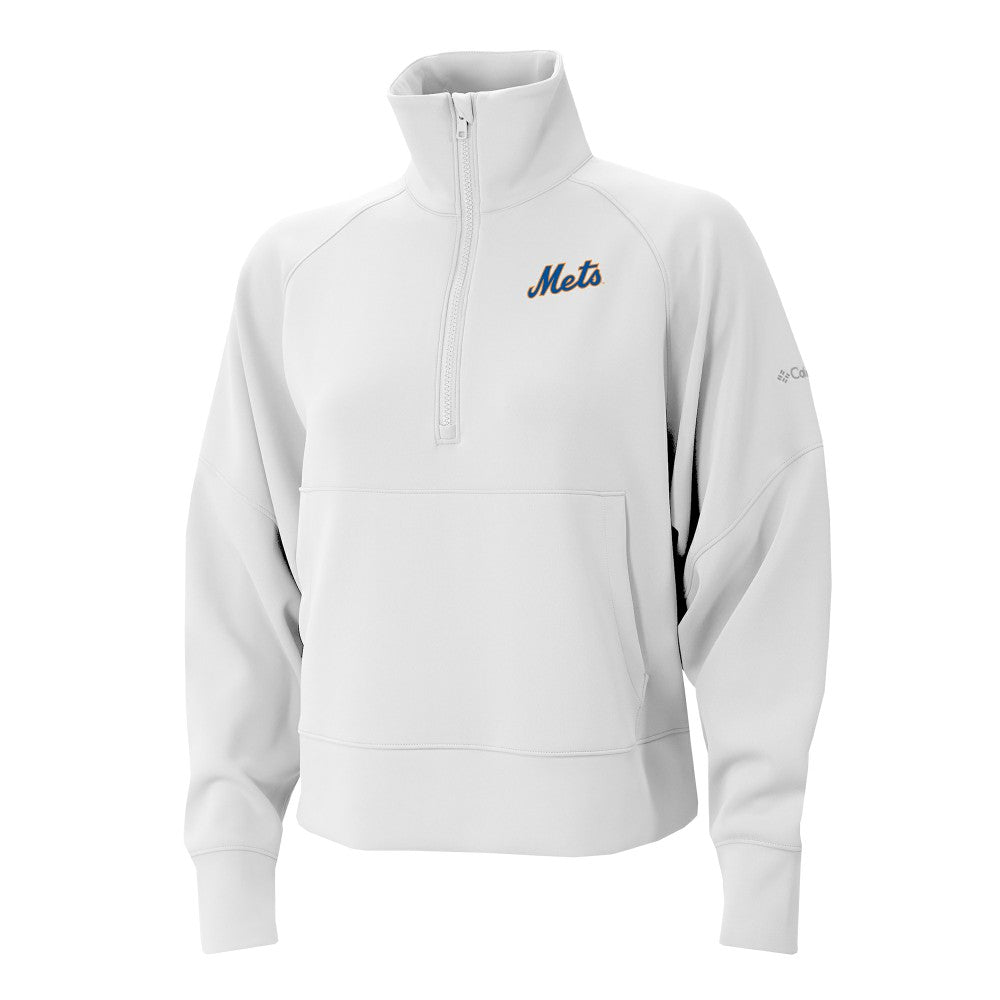 New York Mets Columbia Women's Wickhams Hills Raglan Omni-Wick Quarter-Zip Pullover | MLB For sale