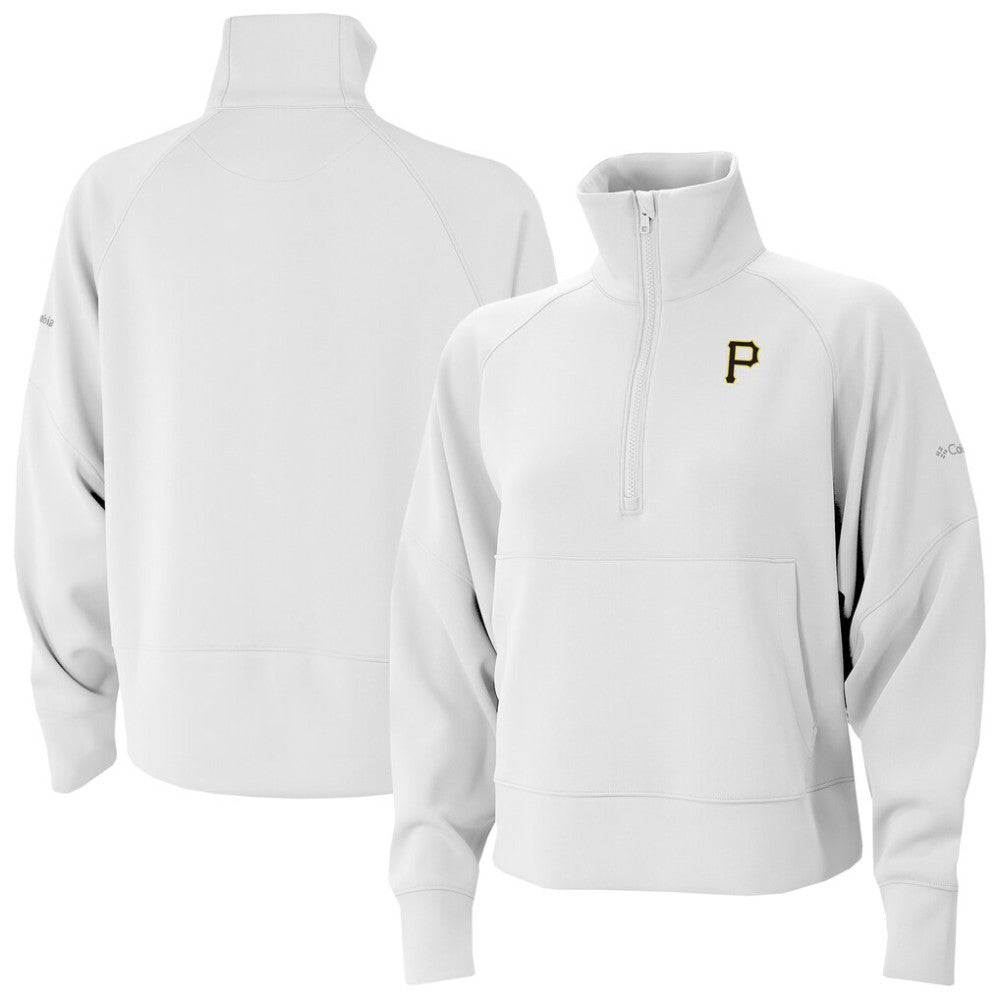 Pittsburgh Pirates Columbia Women's Wickhams Hills Raglan Omni-Wick Quarter-Zip Pullover | MLB For sale