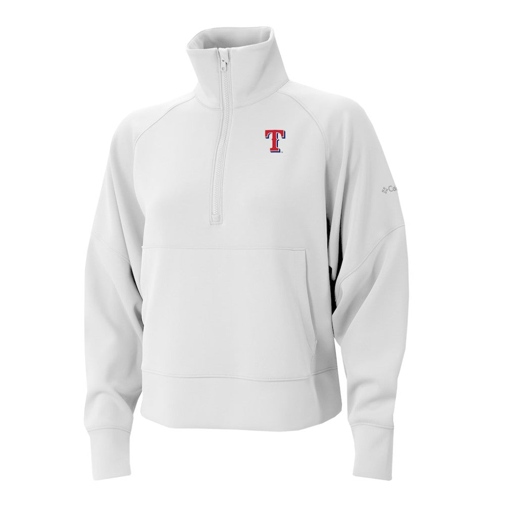 Texas Rangers Columbia Women's Wickhams Hills Raglan Omni-Wick Quarter-Zip Pullover | MLB Near me