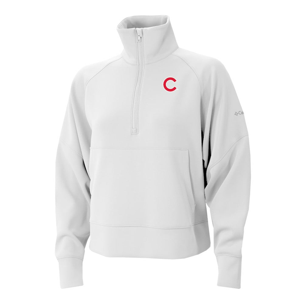 Chicago Cubs Columbia Women's Wickhams Hills Raglan Omni-Wick Quarter-Zip Pullover | MLB Discount