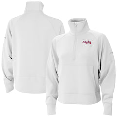 Atlanta Braves Columbia Women's Wickhams Hills Raglan Omni-Wick Quarter-Zip Pullover | MLB For sale