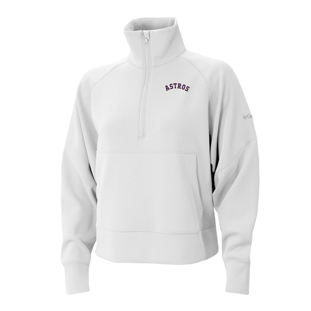 Houston Astros Columbia Women's Wickhams Hills Raglan Omni-Wick Quarter-Zip Pullover | MLB US