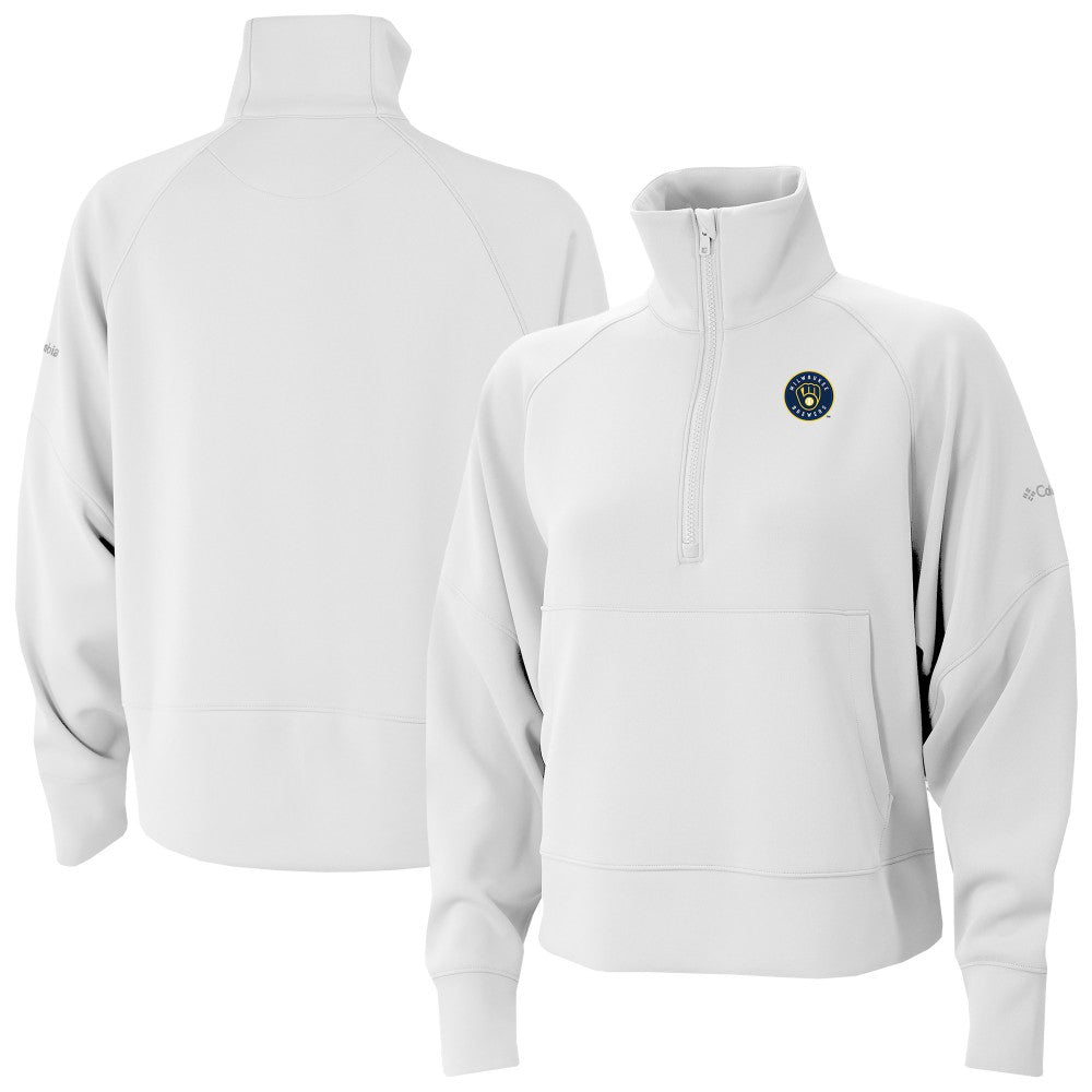 Milwaukee Brewers Columbia Women's Wickhams Hills Raglan Omni-Wick Quarter-Zip Pullover | MLB For sale