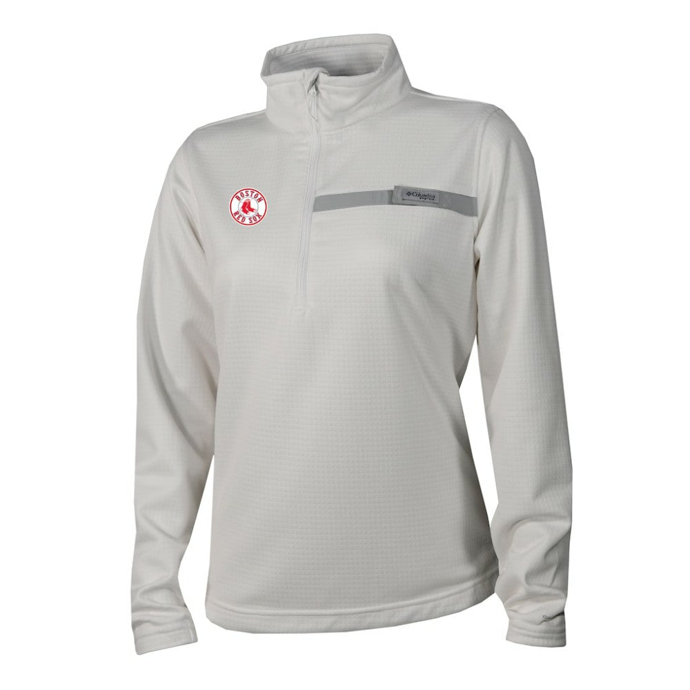 Boston Red Sox Columbia Women's Skiff Guide Fleece Half-Zip Pullover Jacket | MLB Outlet