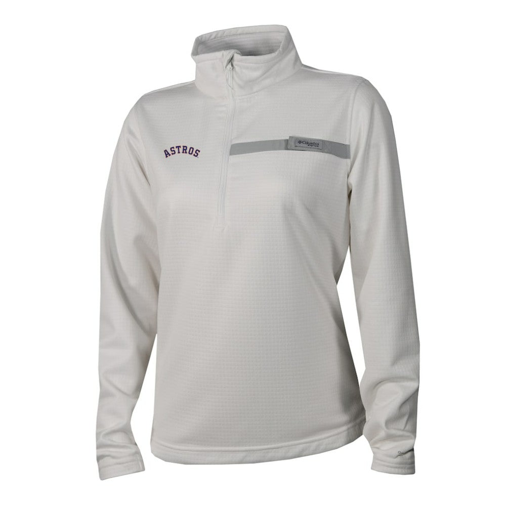 Houston Astros Columbia Women's Skiff Guide Fleece Half-Zip Pullover Jacket | MLB US