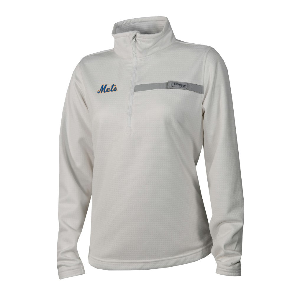 New York Mets Columbia Women's Skiff Guide Fleece Half-Zip Pullover Jacket | MLB For sale