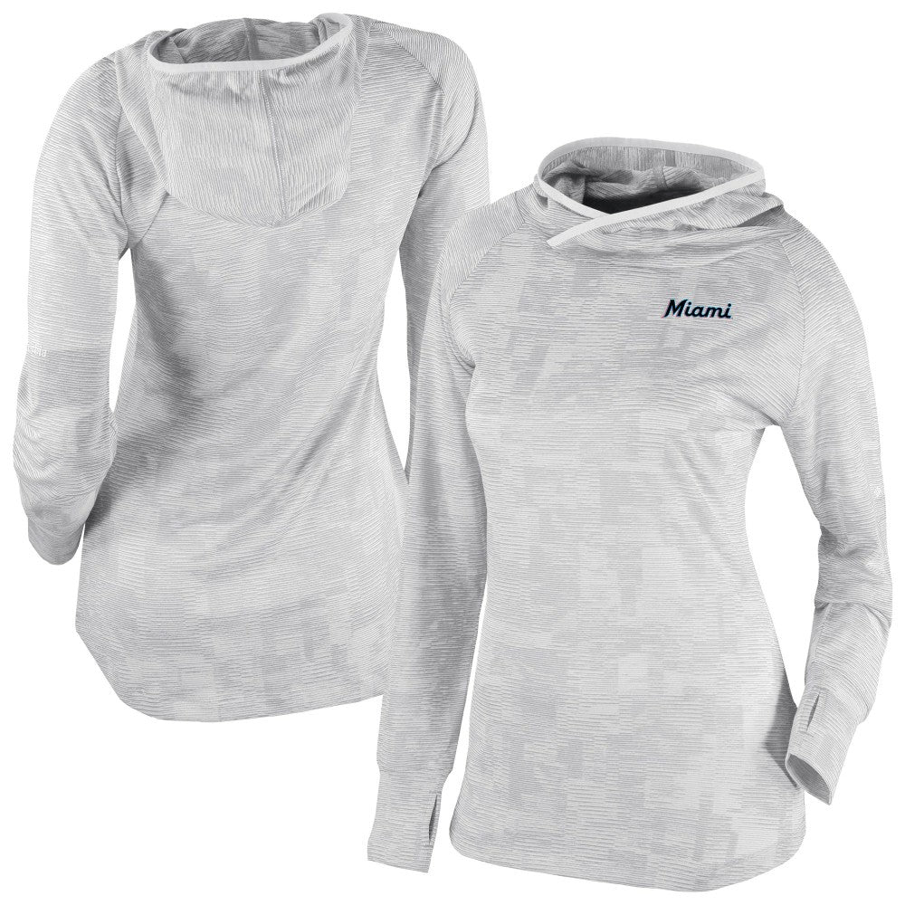 Miami Marlins Columbia Women's Omni-Wick Sunday Ball Raglan Pullover Hoodie | MLB Outlet