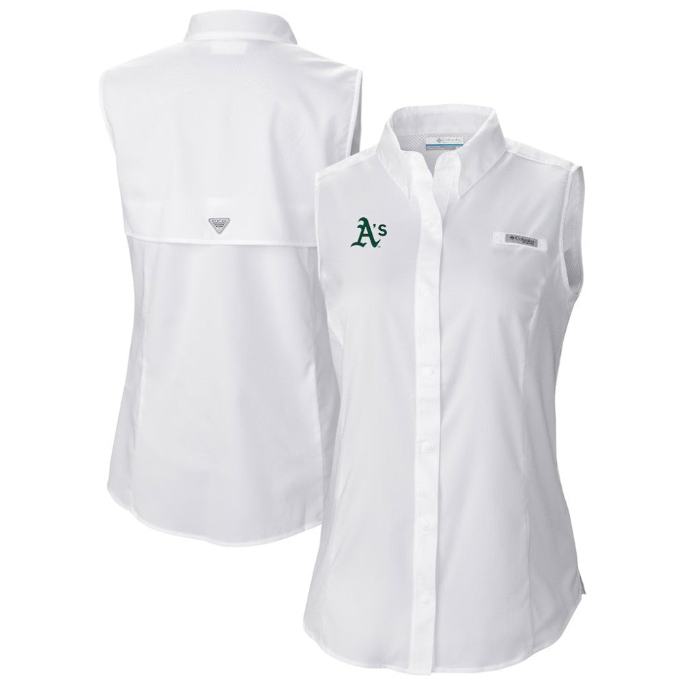 Athletics Columbia Women's Tamiami Sleeveless Shirt | MLB Shop