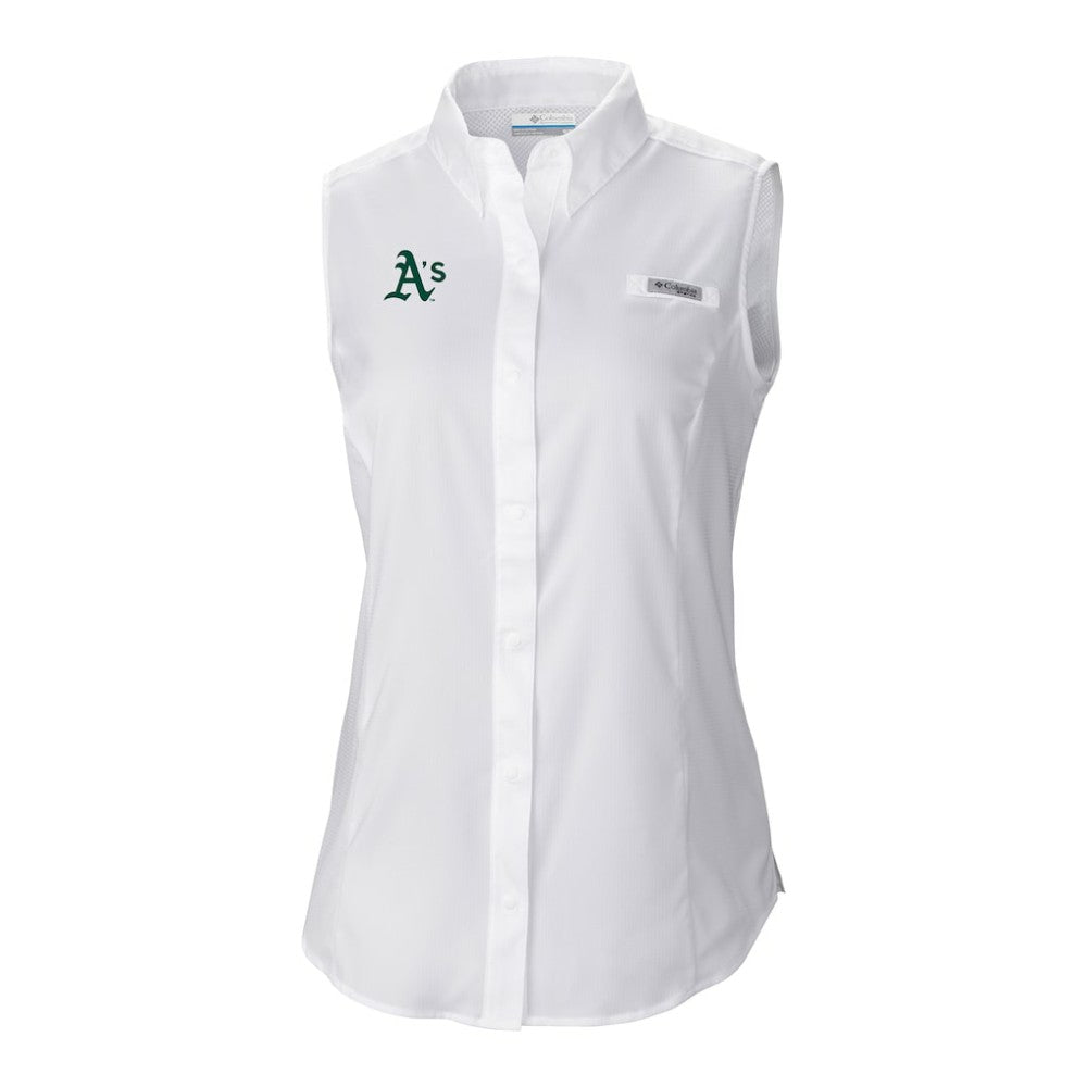 Athletics Columbia Women's Tamiami Sleeveless Shirt | MLB Shop