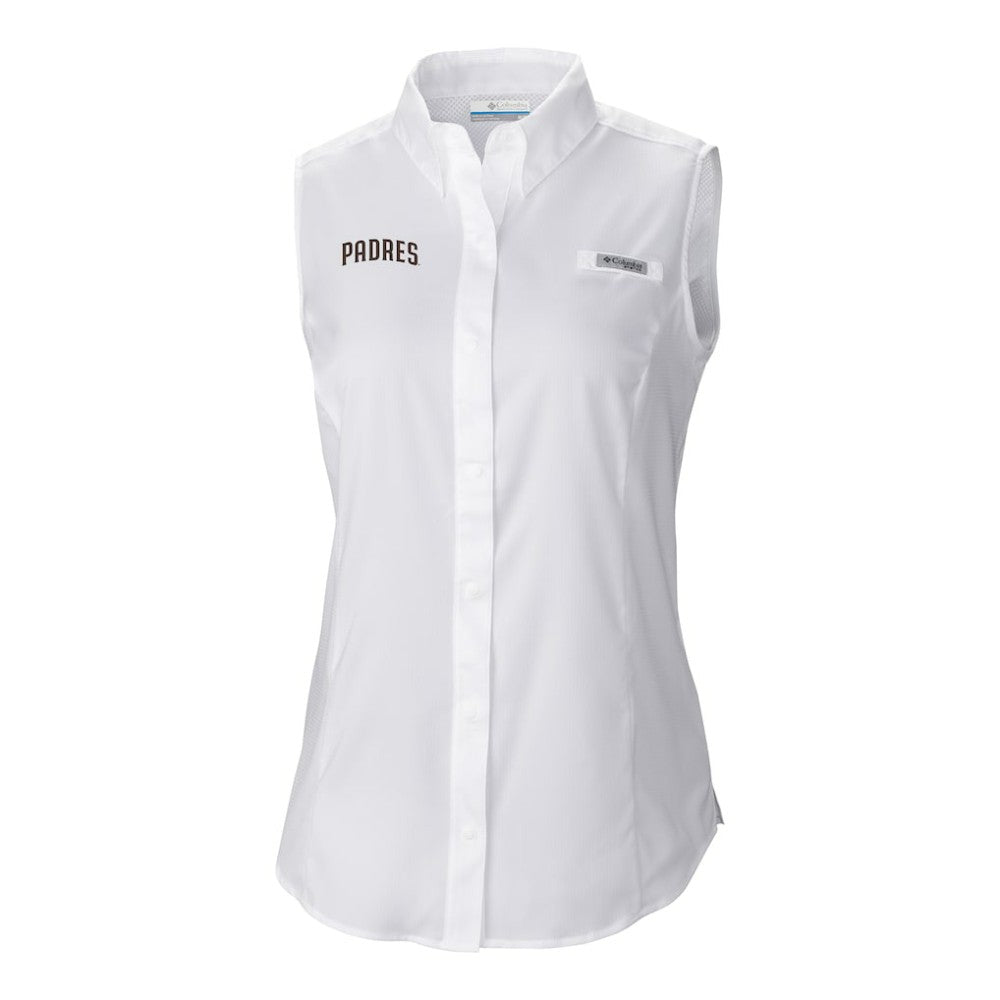 San Diego Padres Columbia Women's Tamiami Sleeveless Shirt | MLB Outlet