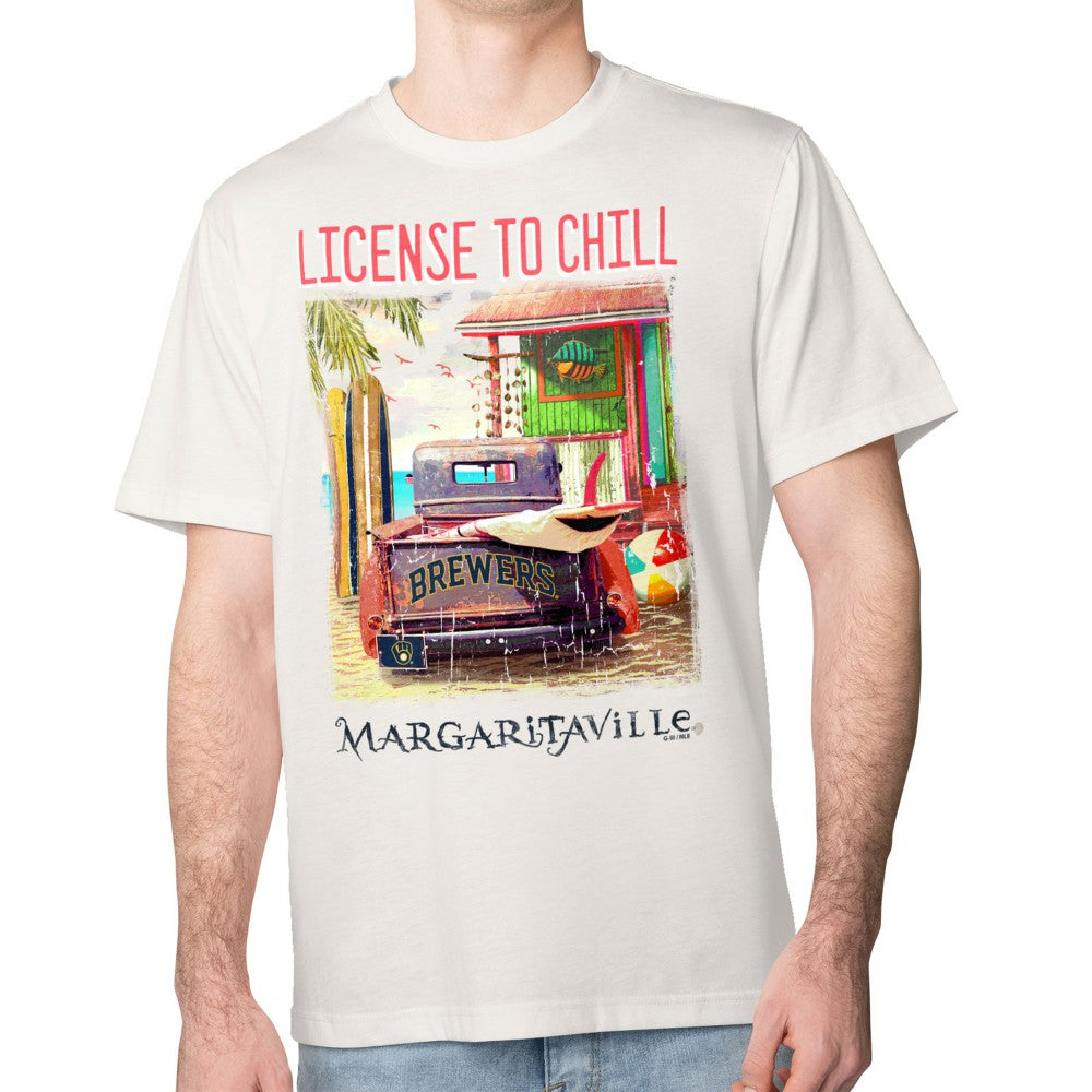 Milwaukee Brewers Margaritaville License to Chill T-Shirt | MLB US