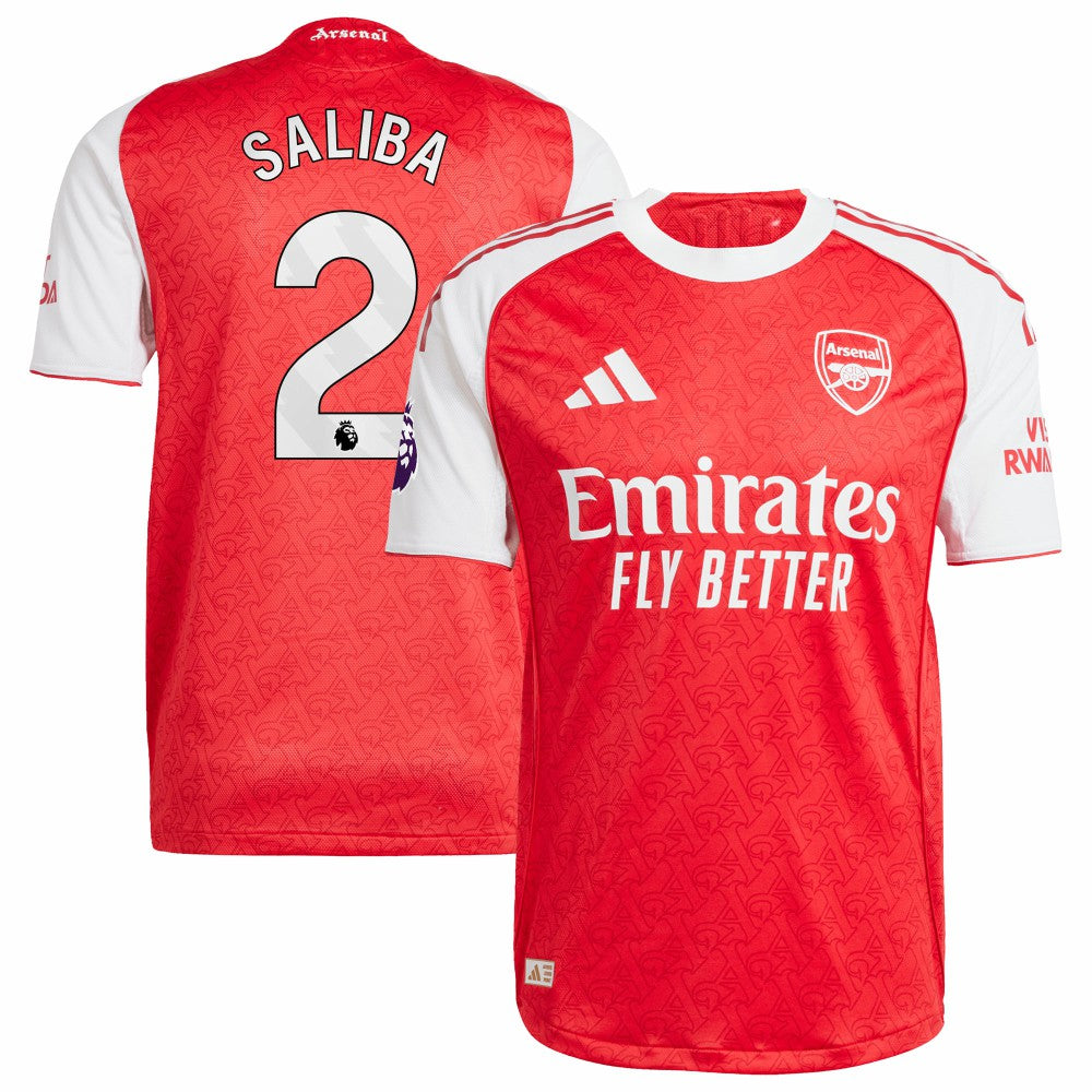 William Saliba Arsenal 2025/26 Home Player Jersey Red - Adidas