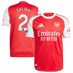William Saliba Arsenal 2025/26 Home Player Jersey Red - Adidas