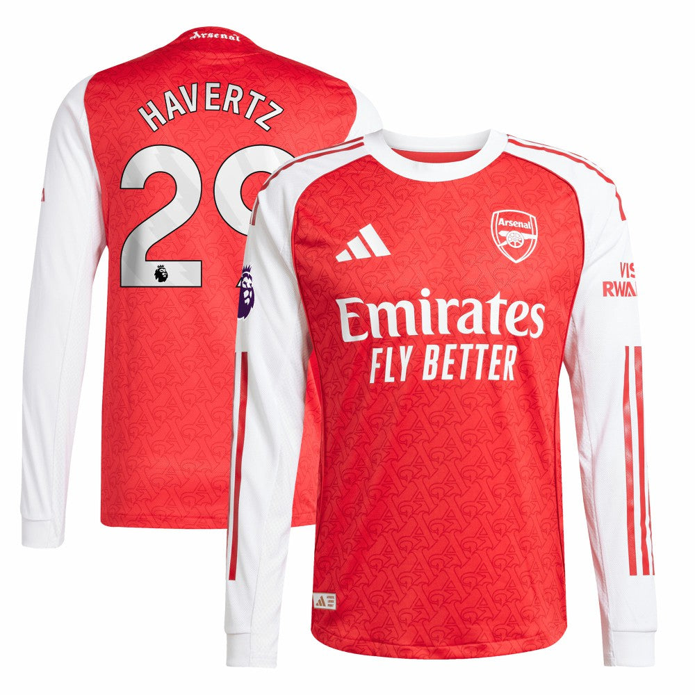 Kai Havertz Arsenal 2025/26 Home Long Sleeve Player Jersey Red - Adidas