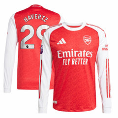 Kai Havertz Arsenal 2025/26 Home Long Sleeve Player Jersey Red - Adidas