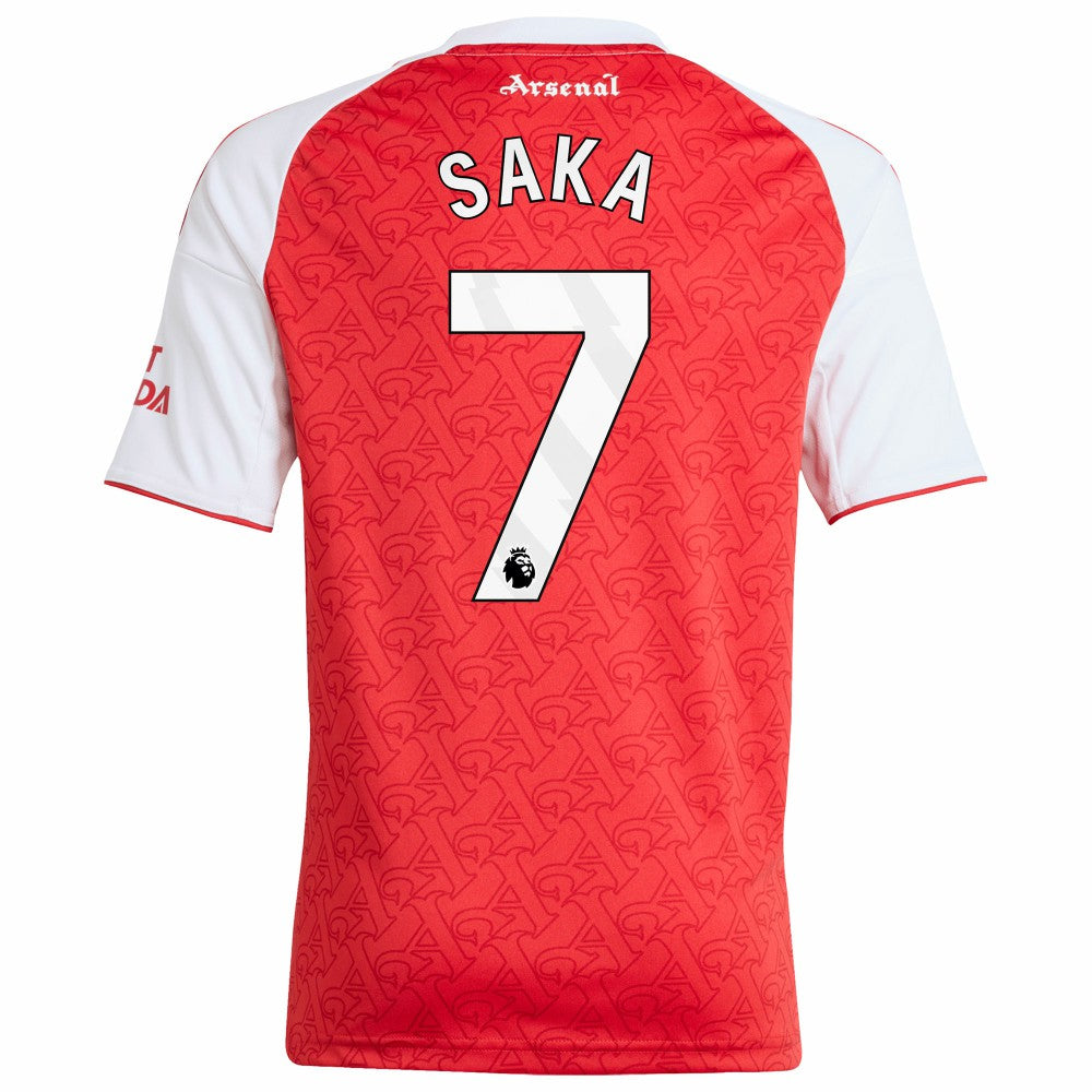 Bukayo Saka Arsenal Youth 2025/26 Home Replica Player Jersey Red - Adidas