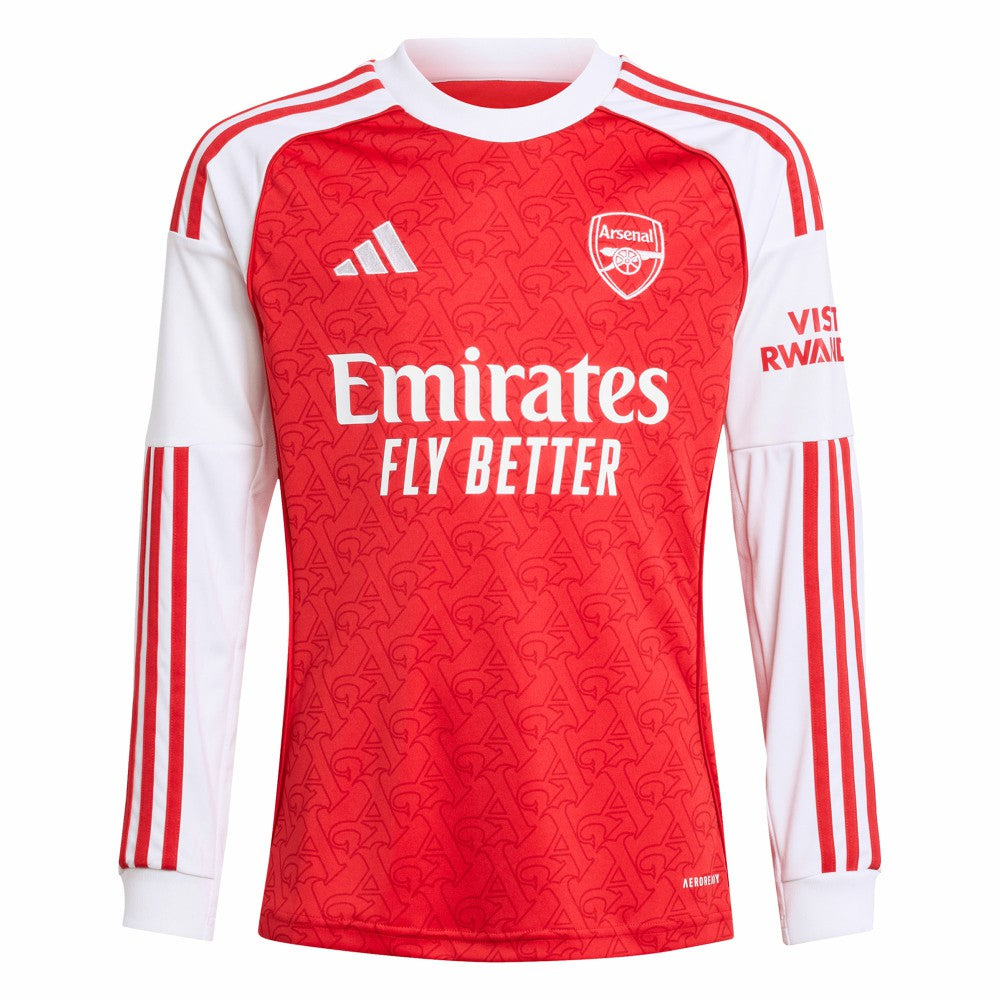Bukayo Saka Arsenal Youth 2025/26 Home Replica Long Sleeve Player Jersey Red - Adidas